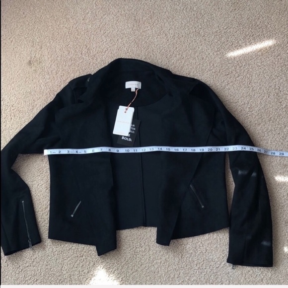 Skies Are Blue black suede jacket with zipper - Picture 4 of 6